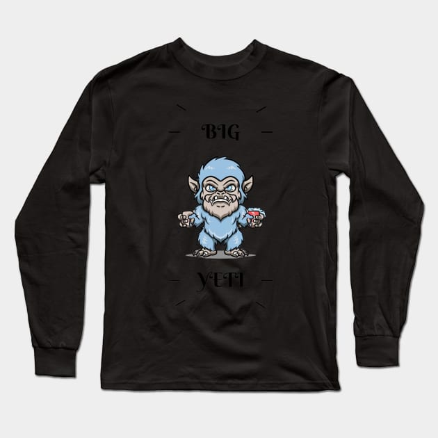 Chibi Big Yeti Long Sleeve T-Shirt by MercurialMerch